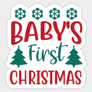 Babys First Christmas Sticker